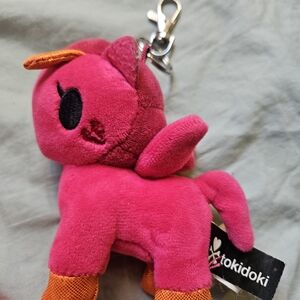 Tokidoki Pink and Orange Plush Keychain